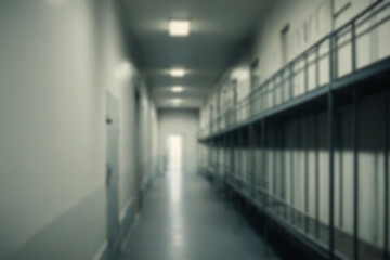 blur prison, underground iron bars, dark theme, criminal prison, with blur prison background