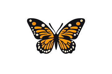 Obraz premium Vibrant Butterfly with Orange and Black Wings Perfect for Nature and Design Projects