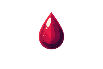 Vibrant Red Teardrop Design on Black Background  Ideal for Emotion Health and Artistic Proje