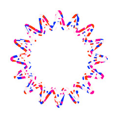 ステンドグラス風吹き出し　三角形模様　丸みのあるギザギザした形