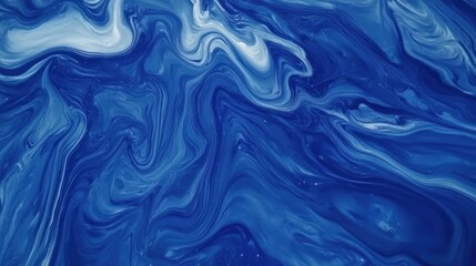 Obraz premium Abstract Blue and White Swirling Paint Texture