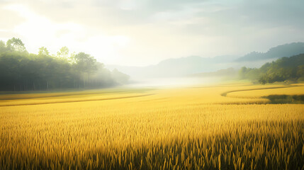 golden rice fields