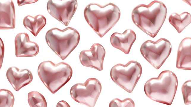 Valentine's Day Heart Pattern Background: Abstract Romantic Love Theme Design Element