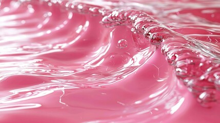 Pink Liquid Wave Abstract Background
