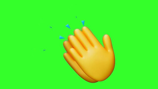 Clapping Hand. Green Screen