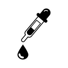 dropper icon. Pipette icon. Medicine dropper sign. vector illustration on white background. EPS 10