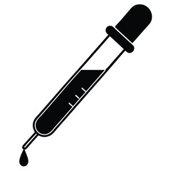 isolated lab pipette on white background