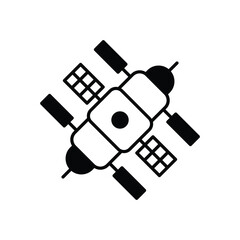Space Station Icon vector stock illustration