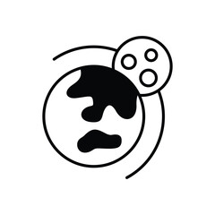 Lunar Orbit Icon vector stock illustration