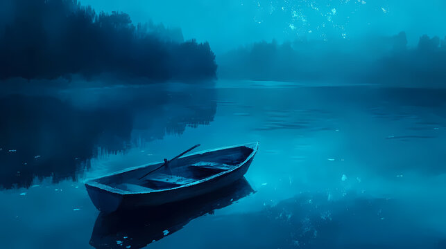 A serene blue water background, capturing the calm and tranquil essence of clear, still waters. serene. illustration. [Surreal Oceans] | Liquid Sapphire | blue essence. Illustration