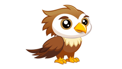 owl cartoon waving hand