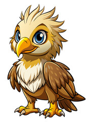 eagle cartoon waving hand