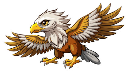 Obraz premium american eagle with flag