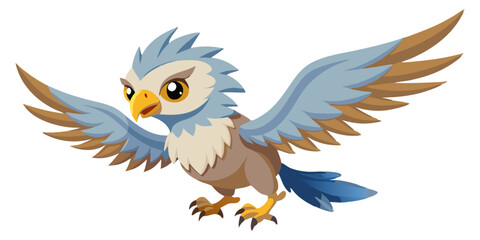 blue bird with an eagle