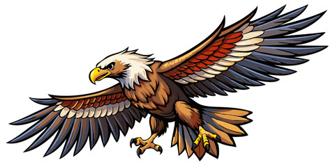 Fototapeta premium eagle with red ribbon