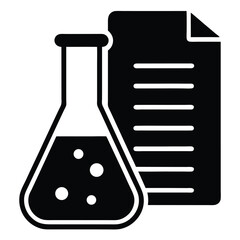 isolated scientific test results on white background