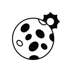 Sun Eclipse Icon vector stock illustration