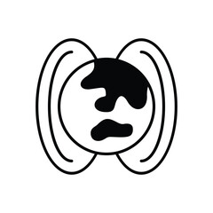 Magnetic Field Icon vector stock illustration