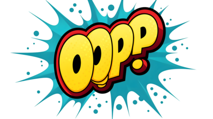 Professional Vector Comic Sound Effect - Oops in Pop Art Style for Creative Designs