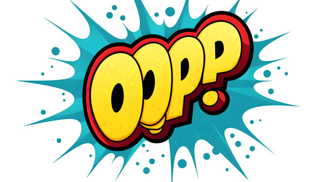Professional Vector Comic Sound Effect - Oops in Pop Art Style for Creative Designs