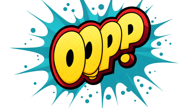 Professional Vector Comic Sound Effect - Oops in Pop Art Style for Creative Designs