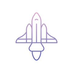 Space Shuttle Icon vector stock illustration