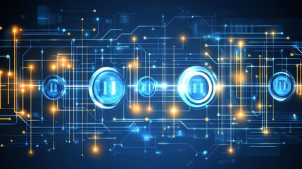 Obraz premium Digital Circuit Technology Design