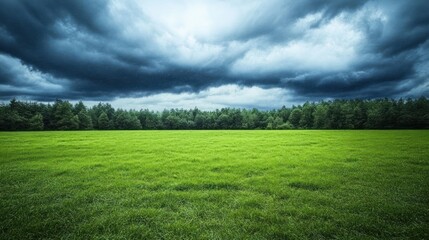 Obraz premium Stormy field