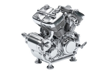 Motorcycle Engine On Transparent Background