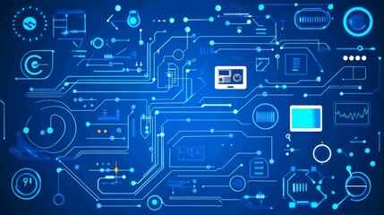 Obraz premium Futuristic Circuit Board Technology Design