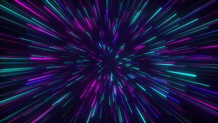 Obraz premium Modern abstract background illustration. line glowing illustration. on black background 4k illustration.