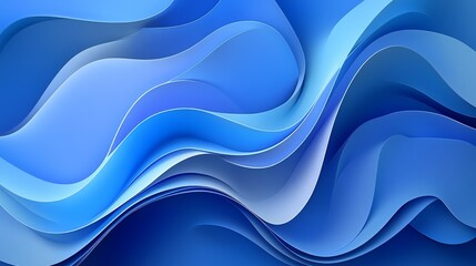 Obraz premium Dynamic Blue Wave Abstract Background Design