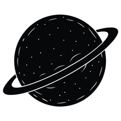 isolated alien planet concept on white background