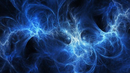 Obraz premium Abstract Blue Fractal Energy Design