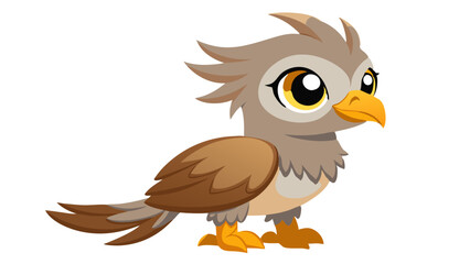 cartoon bird with a sign