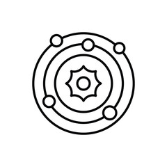 Solar System Icon vector stock illustration