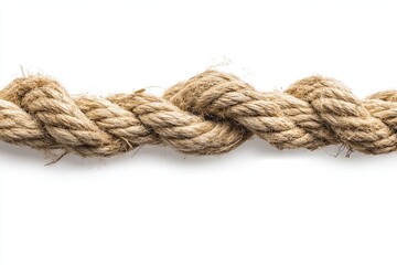 rope string risk damaged on white background