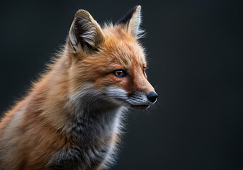 Obraz premium red fox in forest photography portrait