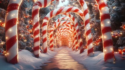 Candy cane lane winter wonderland