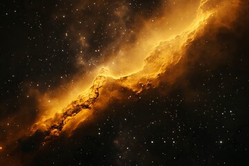 Fototapeta premium 3D rendering of a colorful nebula in a deep space background with stars and galaxies. Space background design element for science, nature, and universe concepts.