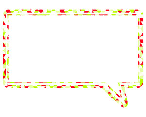 Fototapeta premium ステンドグラス風吹き出し 三角形模様 四角形
