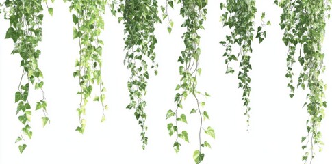Hanging Ivy Vines with White BG.