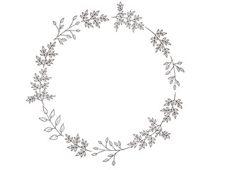 手描きのおしゃれなボタニカルフレーム