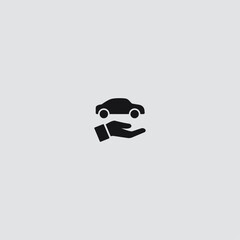 Car icon logo flat vector design