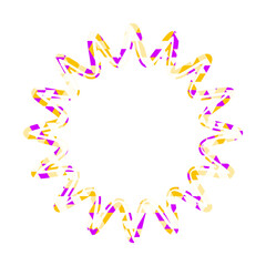 ステンドグラス風吹き出し　三角形模様　丸みのあるギザギザした形