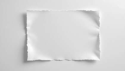 Fototapeta premium Torn Paper Sheet on White Background