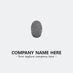 Fingerprint logo company design vector illustration