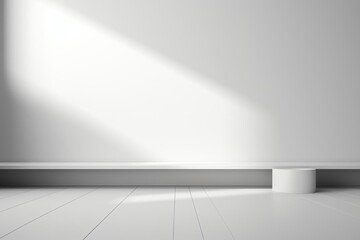 Minimalist White Room Display.