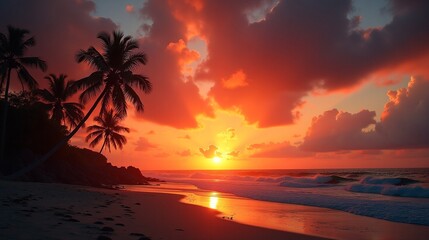 Coastal Calm: Sunset Reflections