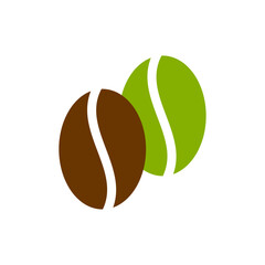 Coffee beans displayed in an artistic design showcasing the contrast between roasted and unroasted varieties